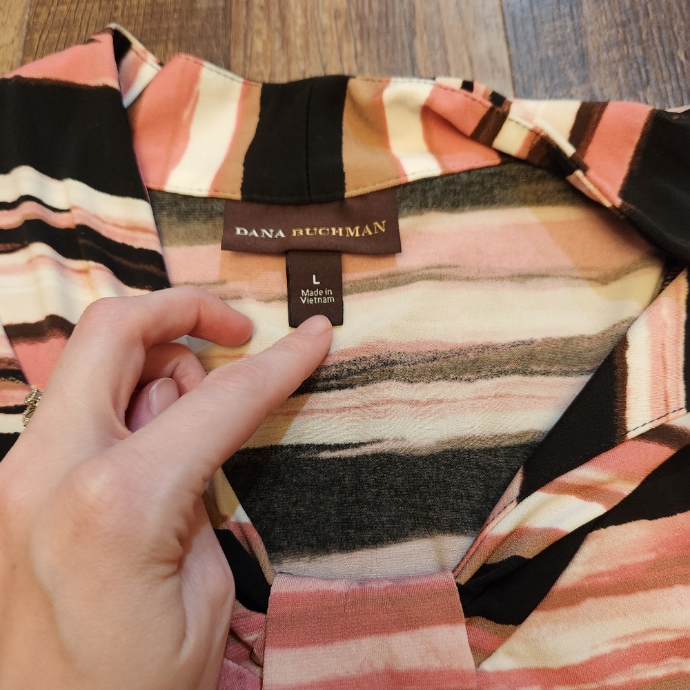 Dana Buchman Striped Tank Top - Picture 4 of 4